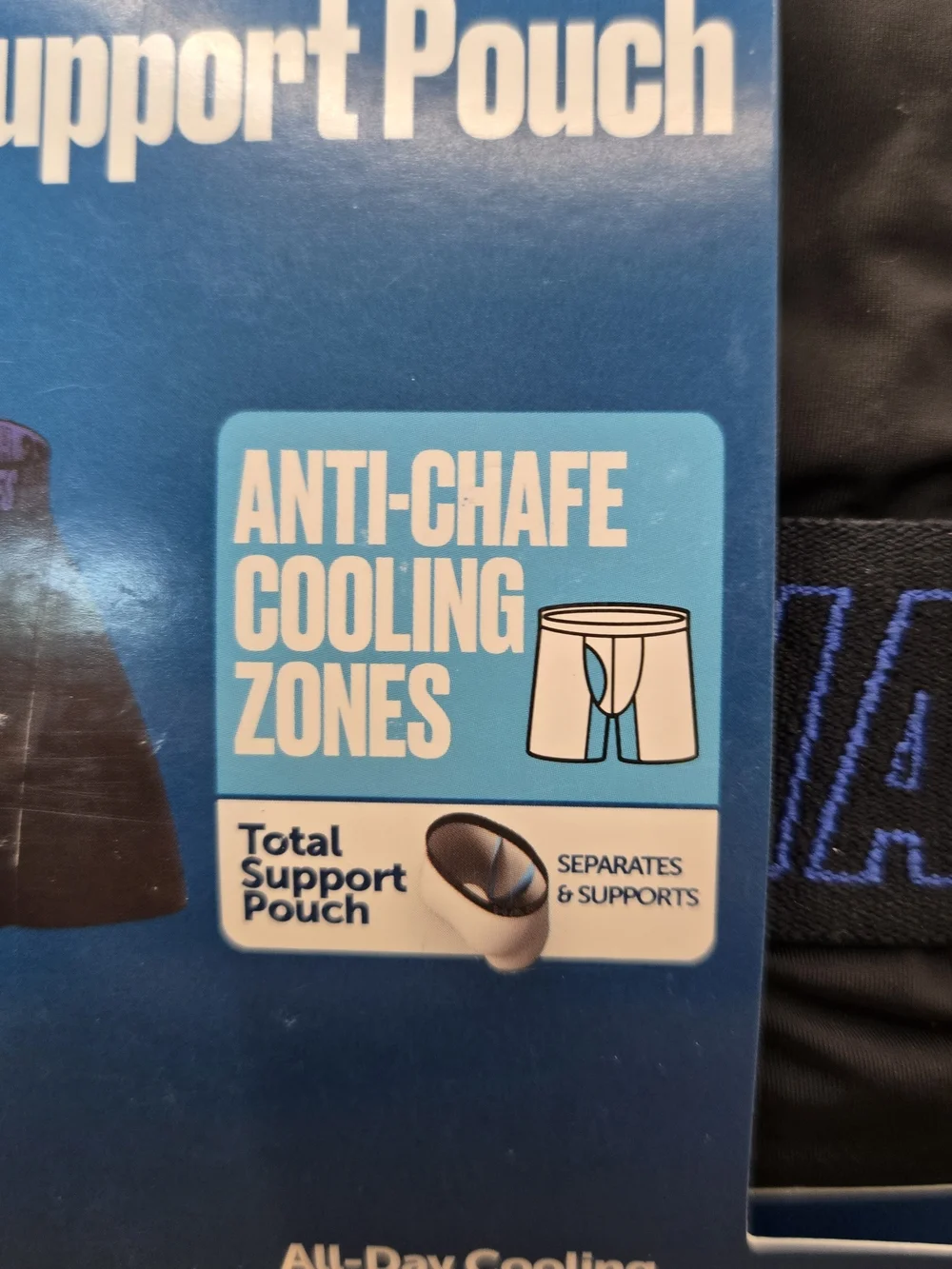 Hanes Moves X-Temp Men's 2XL Black Boxer Briefs - Total Support Pouch